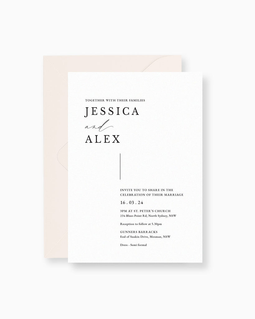 Peppermint Press Stationery Suite Milan Invitation