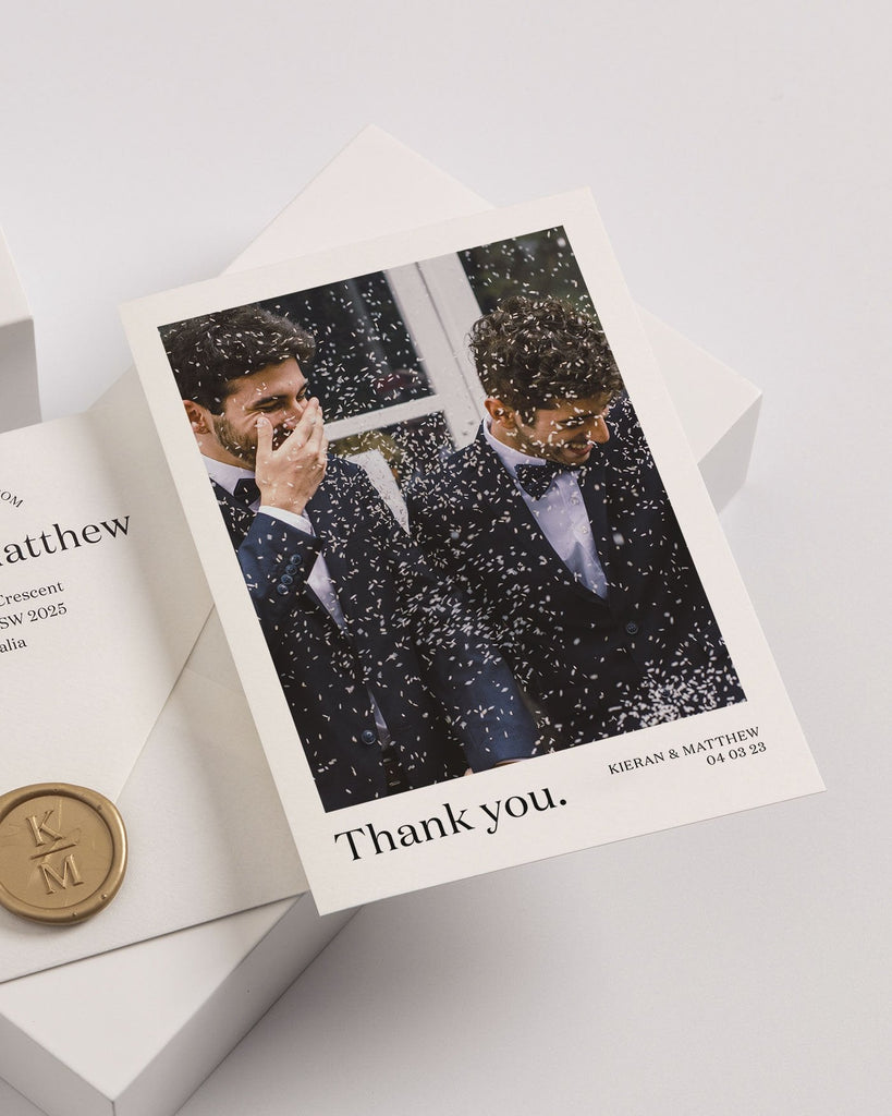 Peppermint Press Stationery Suite Narrative Photo Thank you Card