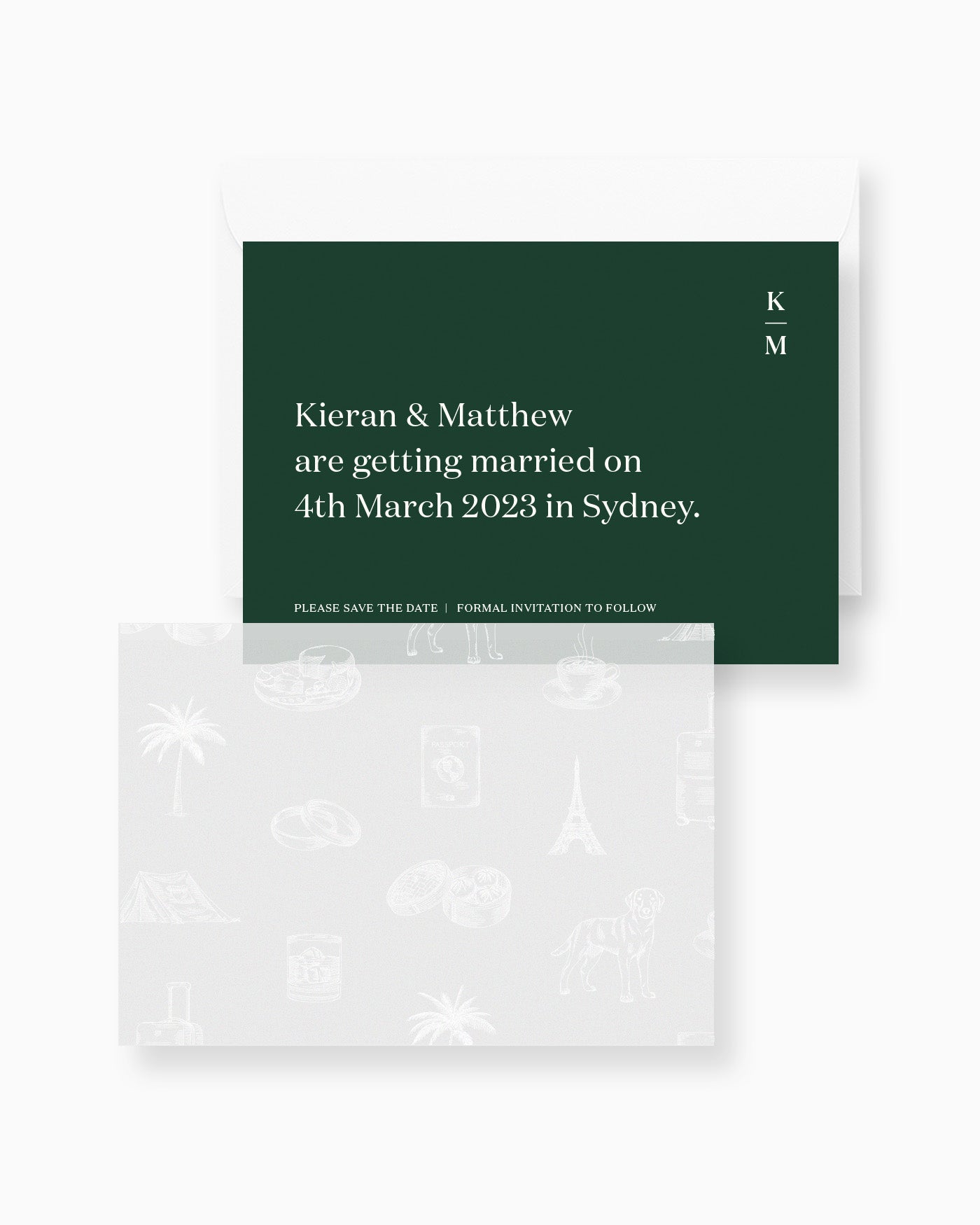 Peppermint Press Stationery Suite Narrative Save the Date