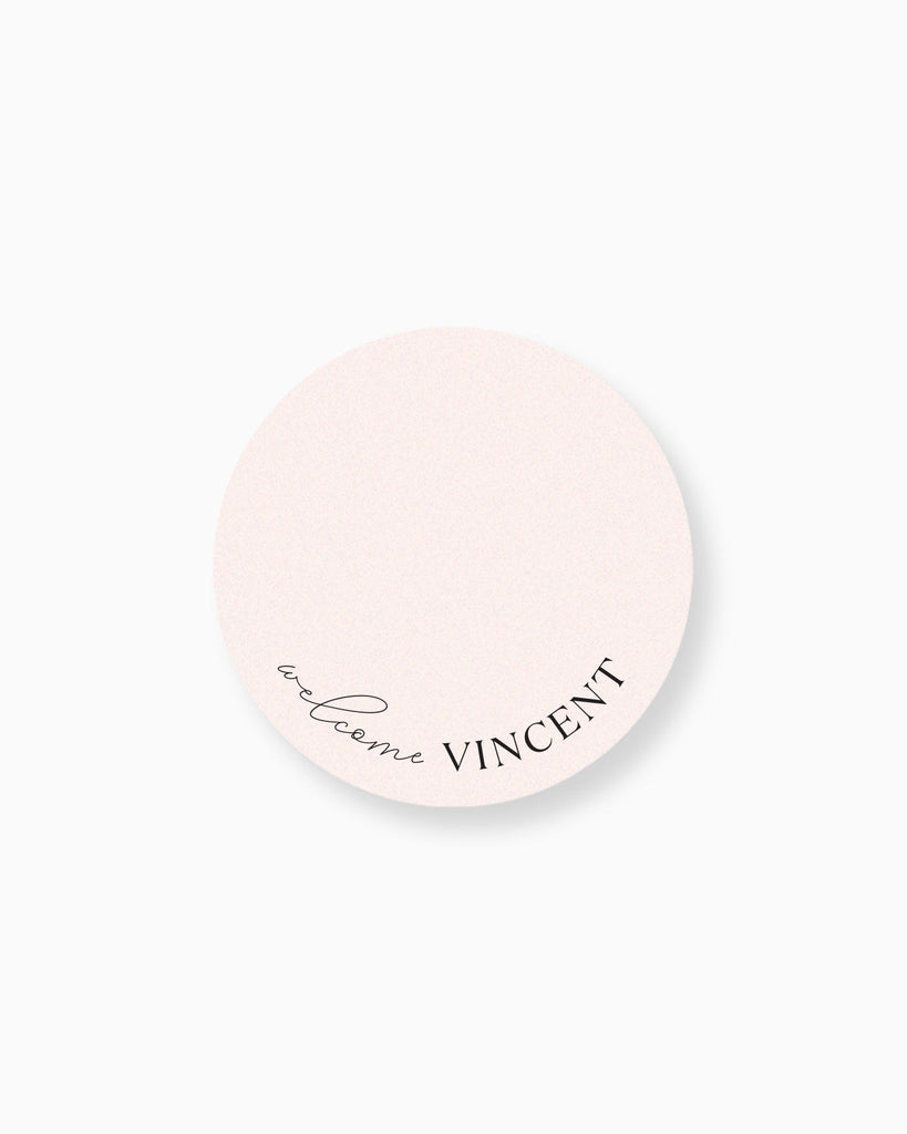 Peppermint Press On the Day Palms Place Card Coaster