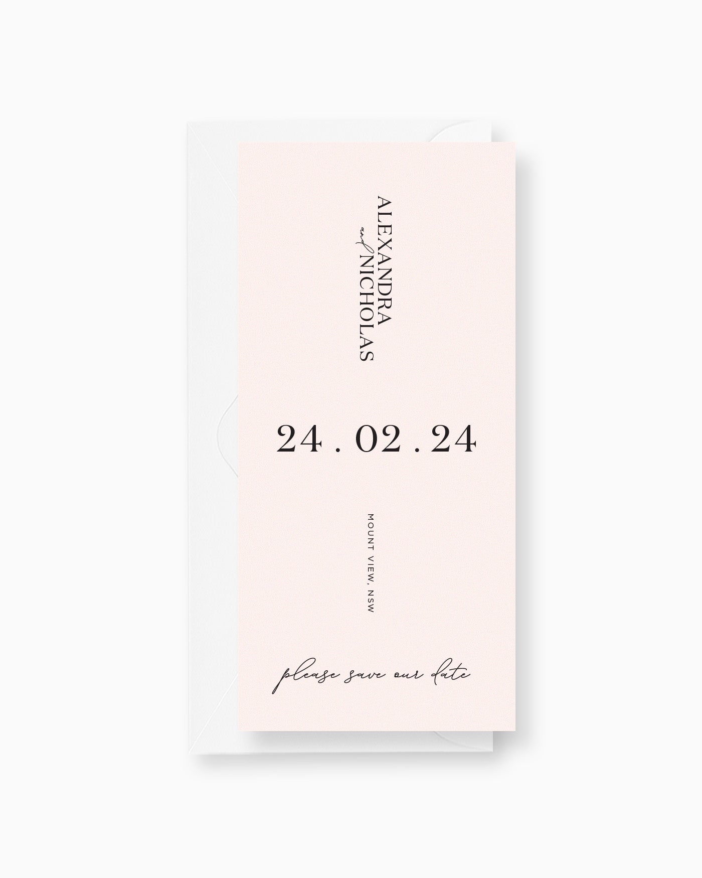 Peppermint Press Stationery Suite Palms Save the Date