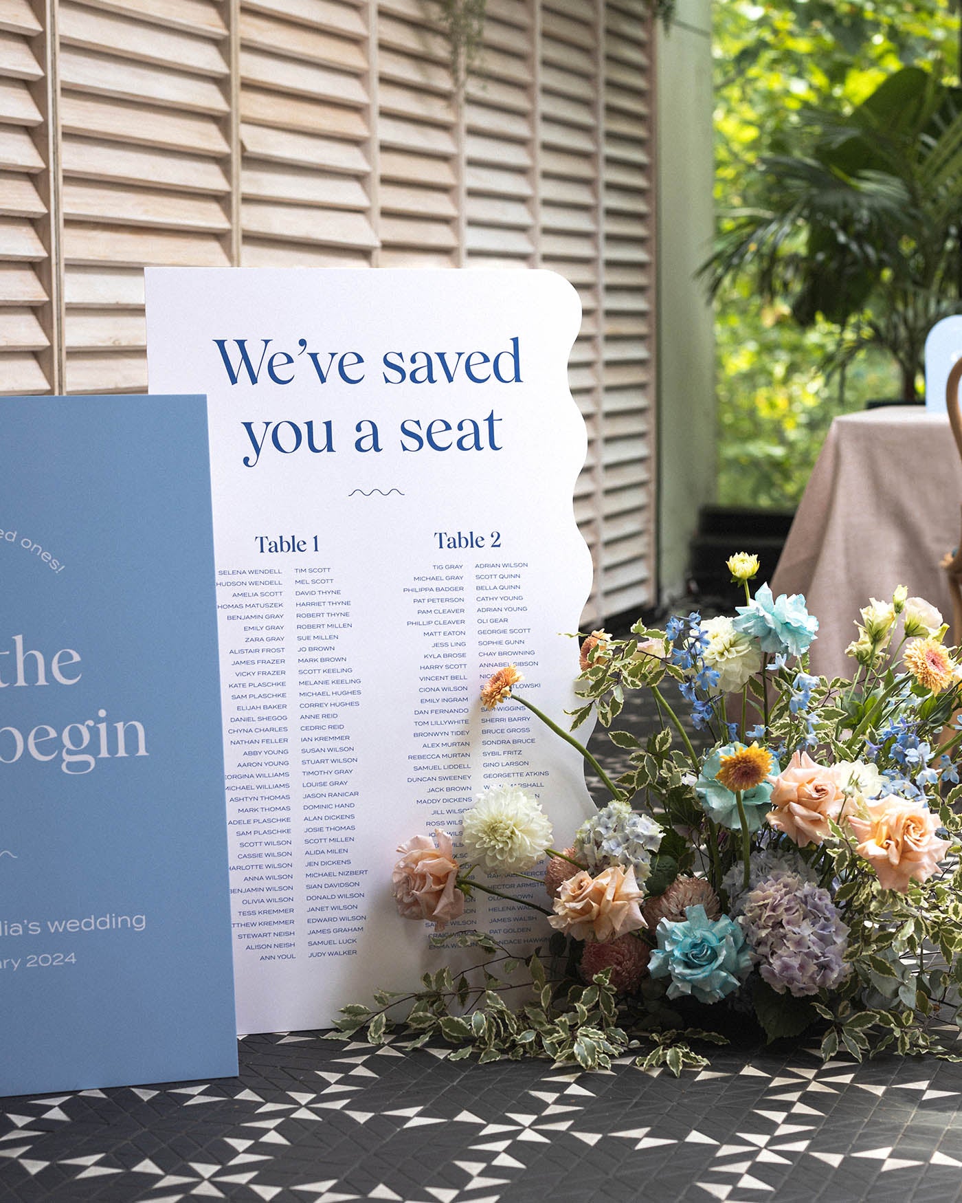 Wave Seating Chart Peppermint Press