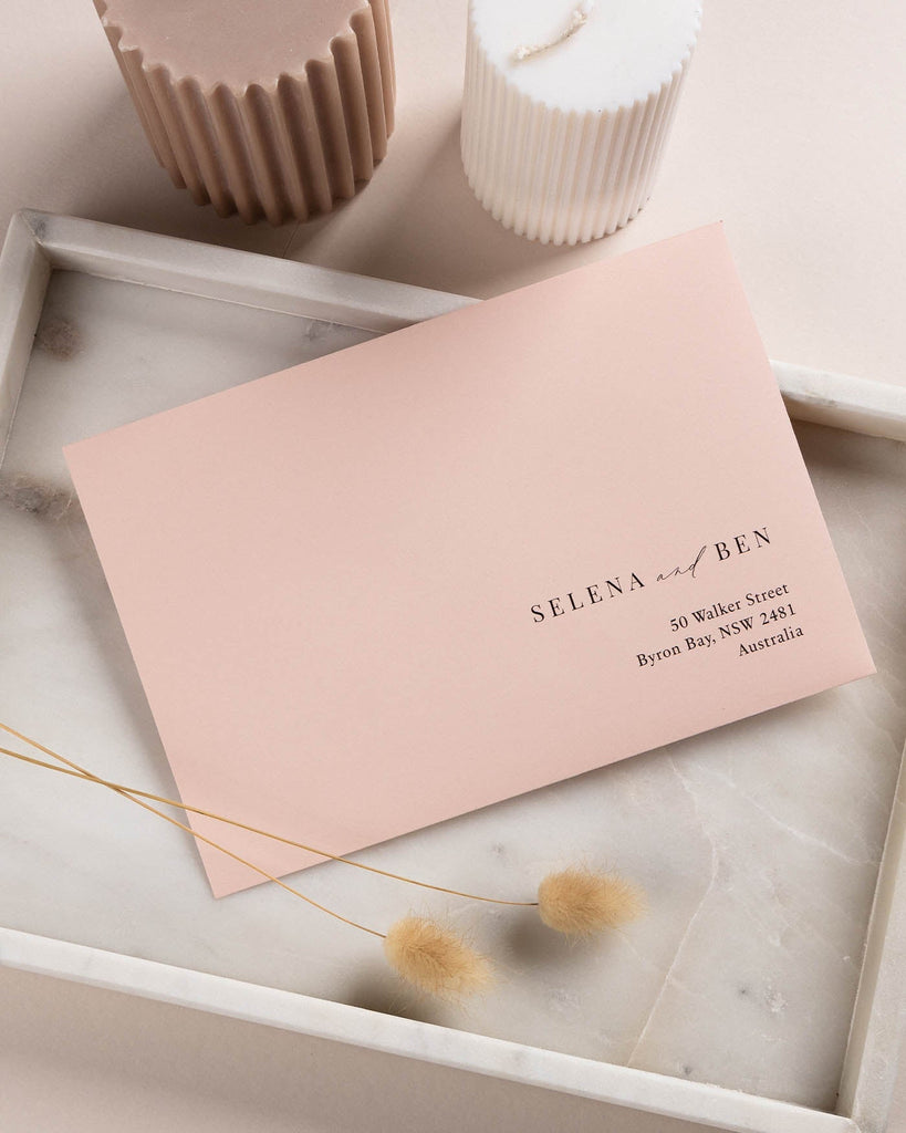 Peppermint Press Stationery Suite Soleil Envelope Printing