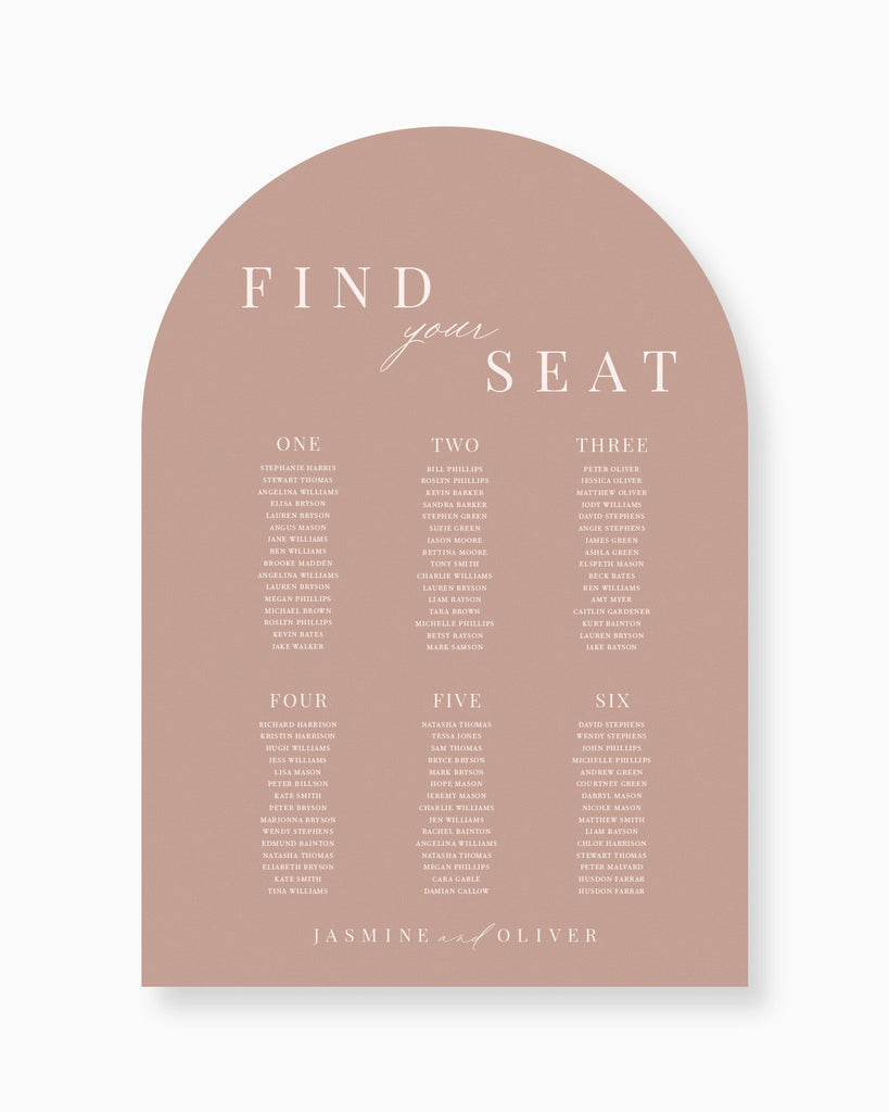 Peppermint Press On the Day Soleil Seating Chart