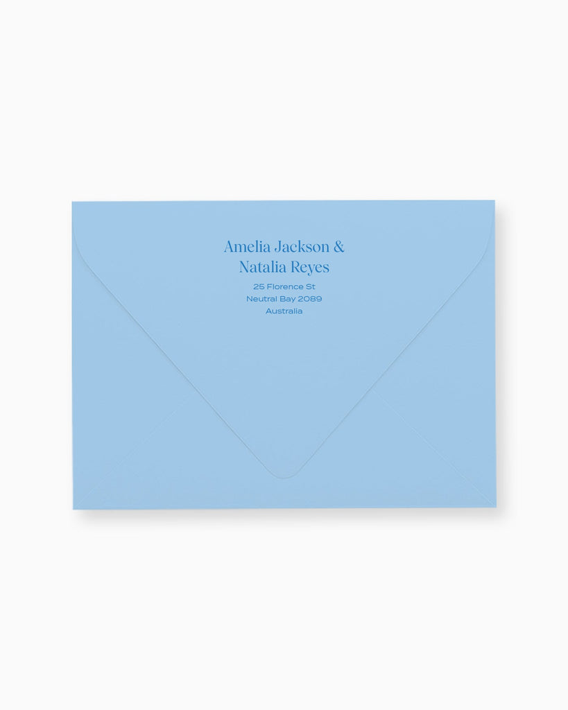 Peppermint Press Stationery Suite Wave Envelope Printing