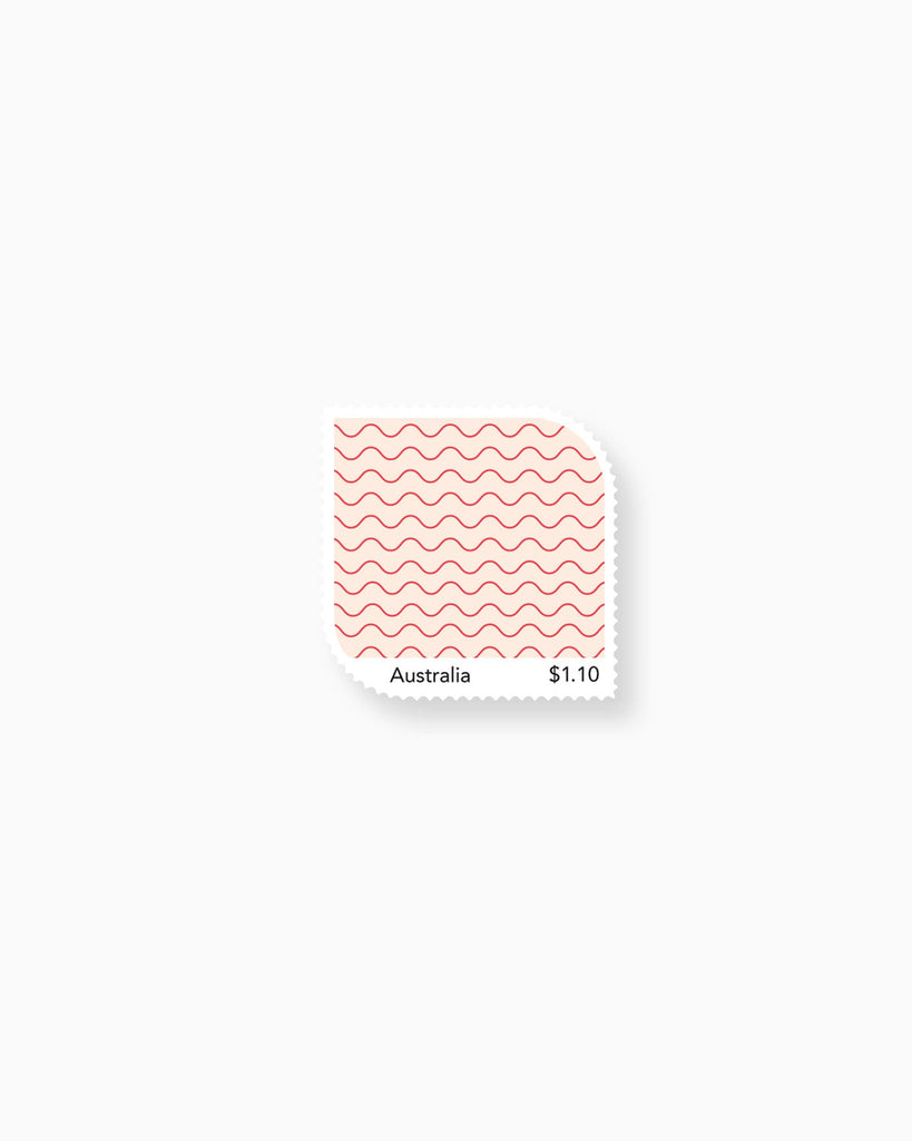 Peppermint Press Invitation Suite Wave Postage Stamps
