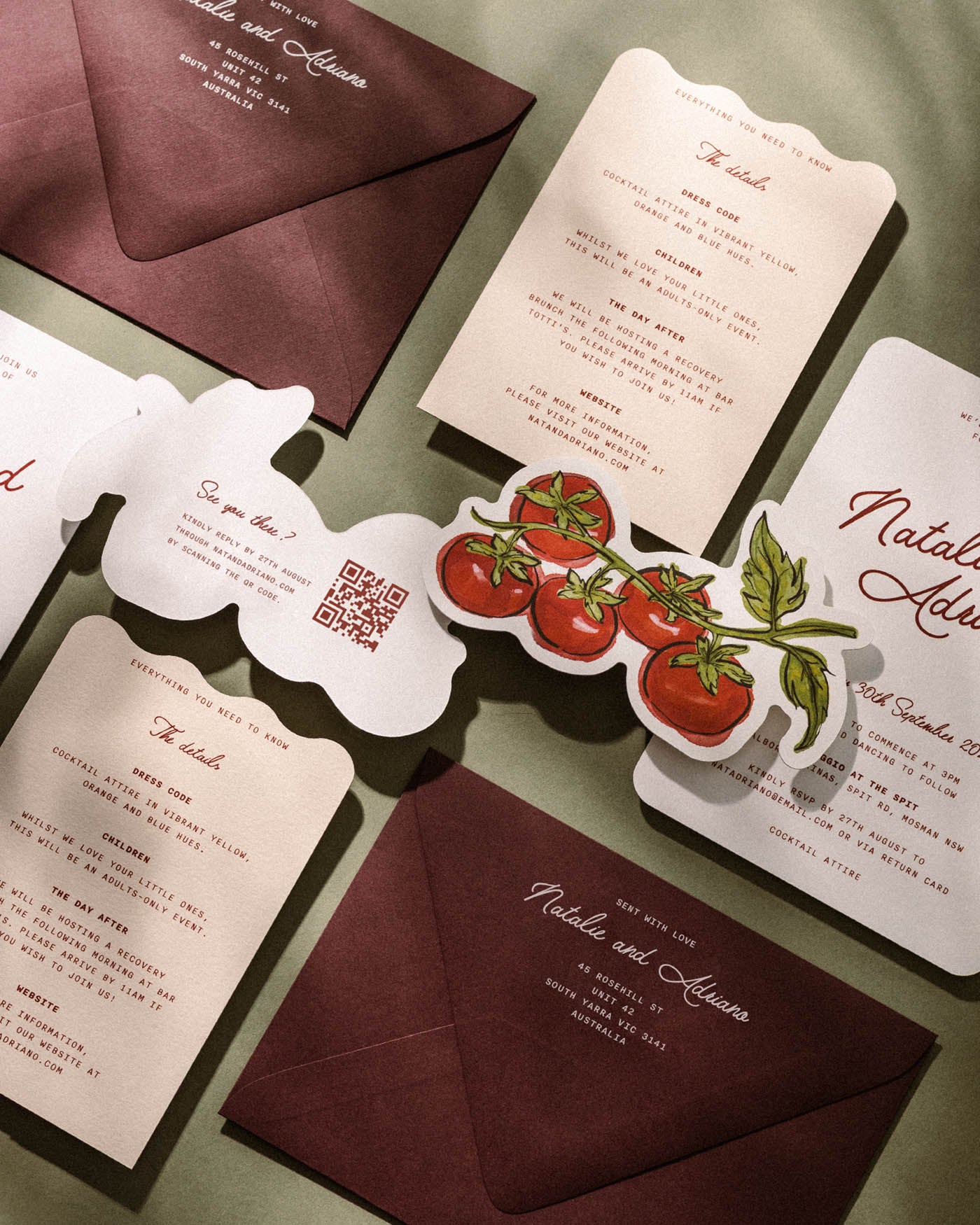 Curated Peppermint Press stationery colour theme